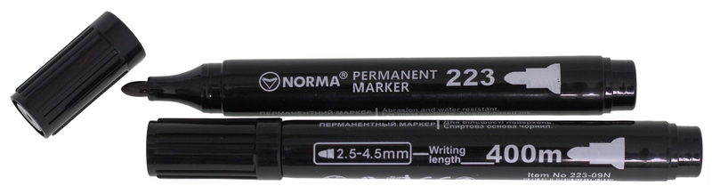 Маркер NORMA перманентний (223-09N), чорний